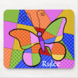 Tapete do rato lunático da borboleta do Cubism Mousepad
