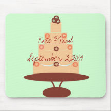 Tapete do rato nupcial do partido do bolo de casam mousepads