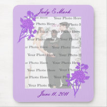 Tapete do rato roxo do costume da flor mousepad