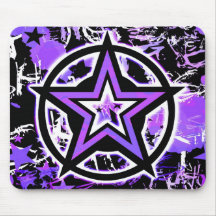 Tapete do rato roxo do gráfico da estrela mousepad
