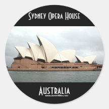 Teatro da ópera de Sydney Adesivo Em Formato Redondo