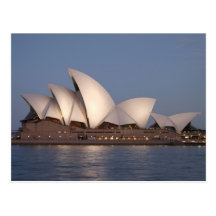 Teatro da ópera de Sydney no crepúsculo Cartoes Postais