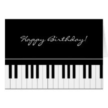 Teclado de piano cartao