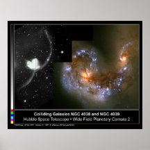 Telescópio de colisão de Hubble das galáxias Posteres