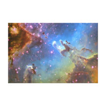 TELESCÓPIO de "nebulosa de HUBBLE Eagle" em CANVAS Impressão De Canvas Envolvida