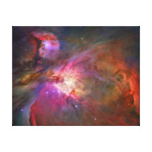 TELESCÓPIO de "nebulosa de HUBBLE Orion" no presen Impressão De Canvas Esticada