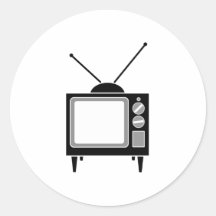 Televisão do vintage adesivo