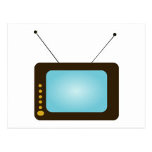 Televisão do vintage cartões postais