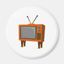 Televisão do vintage ima de geladeira