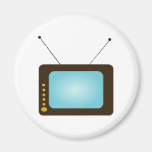 Televisão do vintage imãs