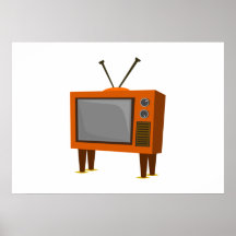 Televisão do vintage impressão