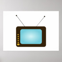 Televisão do vintage impressão
