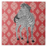Telha preta & branca retro da zebra azulejo