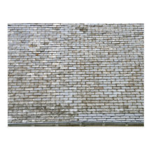 Telhado de azulejos cinzento resistido velho da ar cartao postal