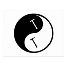 Telhados de Yin Yang Cartao Postal