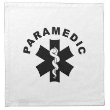 Tema do logotipo do paramédico guardanapos de pano