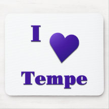 Tempe -- Azul da meia-noite Mouse Pads