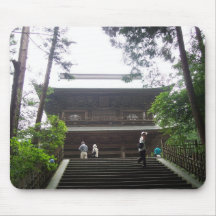 Templo escondido da floresta mouse pad