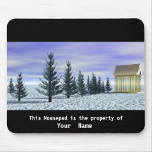 Templo na neve Mousepad