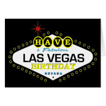 Tenha um cartão fabuloso de Las Vegas