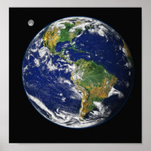 Terra do espaço impressão