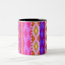 Teste padrão asteca brilhante feminino na moda caneca