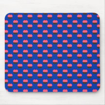 Teste padrão azul do cupcake mousepad