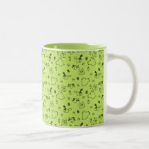 Teste padrão bonito dos cães caneca