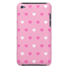 Teste padrão cor-de-rosa especial do coração capas iPod touch
