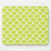 Teste padrão da escala de peixes do verde limão mousepad