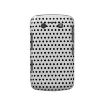 Teste padrão de bolinhas preto e branco. Manchado Capas Blackberry Bold