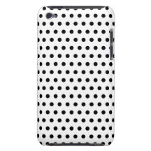 Teste padrão de bolinhas preto e branco. Manchado Capa iPod Case-Mate