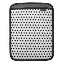 Teste padrão de bolinhas preto e branco. Manchado Bolsas De iPad