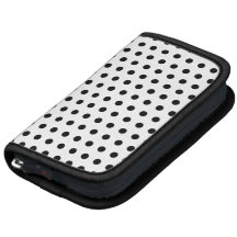 Teste padrão de bolinhas preto e branco. Manchado Organizador