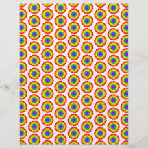 Teste padrão de flor da cor do arco-íris panfletos personalizado