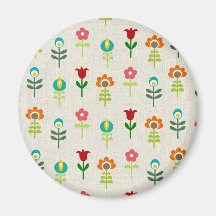 Teste padrão de flor popular retro ima