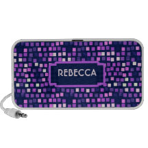Teste padrão de mosaico roxo caixinhas de som para mini