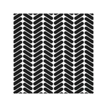 Teste padrão de ziguezague branco e preto impressão de canvas envolvida