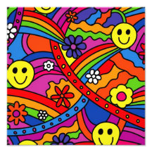 Teste padrão do arco-íris do Hippie Foto Artes