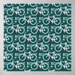 Teste padrão do ciclista da bicicleta de Fixie da  Impressão