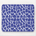 Teste padrão do girafa. Azul escuro. Mousepads