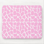 Teste padrão do girafa. Rosa pálido. Mouse Pad