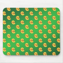 Teste padrão dos pêssegos - fundo verde mousepad