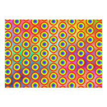 Teste padrão floral colorido. Cores do arco-íris Convite