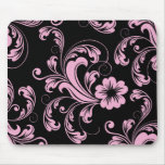 Teste padrão floral cor-de-rosa retro moderno Mous