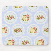 Teste padrão floral do Victorian do laço Mousepad