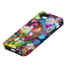 Teste padrão floral do vintage romântico colorido capa iPhone 5