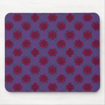 Teste padrão floral vermelho roxo mouse pads