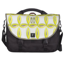Teste padrão monogrammed amarelo bolsa para laptops