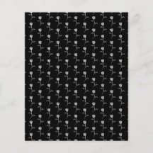 Teste padrão preto e branco do rosa modelo de panfletos